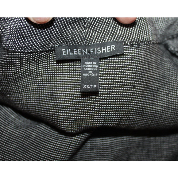 Eileen Fisher Organic Linen Blend Open Front Jacket sz XS - Picture 3 of 4